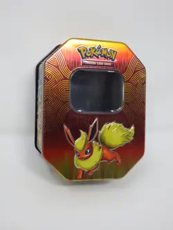 Flareon Tin (Empty) Pokemon TCG Sun & Moon Metal Collector Box - Image 1