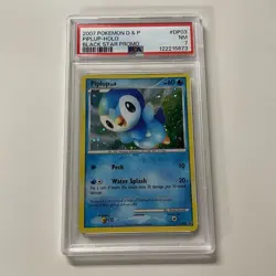 2007 Pokemon Diamond Pearl BLACK STAR PROMO #DP03 PIPLUP HOLO PSA 7 NM - Image 1