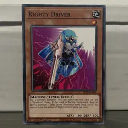 1ST EDITION RIGHTY DRIVER 2020 SR10-EN019 YUGIOH CARD (LP/MP) - Image 1