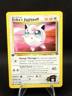 Pokemon Card - Erika's Jigglypuff Gym Challenge 69/132 1st Edition - Image 1