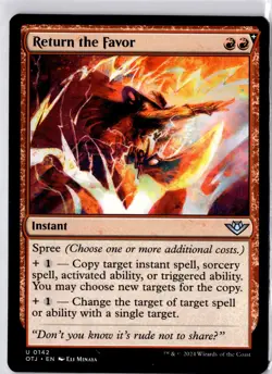 Return the Favor Outlaws of Thunder Junction Regular NM U 0142 - Image 1