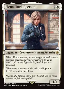 1x - Elena, Turk Recruit - #18 - CMR: FINAL FANTASY - NM MTG - Image 1