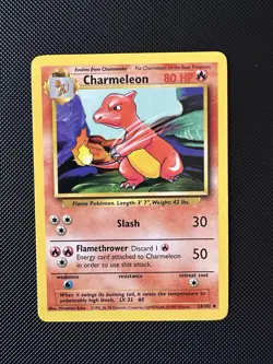 Pokemon TCG WOTC Charmeleon Base Set 24/102 Regular Unlimited Uncommon - Image 1