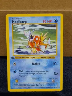 Pokemon TCG Magikarp 1st Edition Base Set Shadowless 35/102 - Image 1