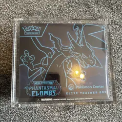 Pokemon TCG Phantasmal Flames Pokemon Center ETB Elite Trainer Box W/Acrylic - Image 1