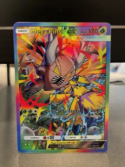 Fan Art Pokemon TCG Pocket Mega Pinsir EX Holo SIR | Mega Rising - Image 1