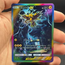Fan Art Pokemon TCG Pocket Zapdos EX Holo SIR | Genetic Apex - Image 4