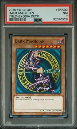 2015 YU-GI-OH! YUGI'S LEGEND DECK: EXODIA DECK #ENA03 DARK MAGICIAN PSA 7 - Image 1