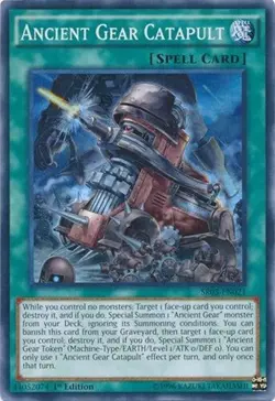 *** ANCIENT GEAR CATAPULT *** 1ST EDITION SUPER RARE SR03-EN021 YUGIOH! - Image 1