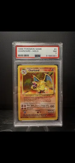 Charizard 1999 Base Set Holo Rare Pokemon Card PSA 7 4/102 - Image 1