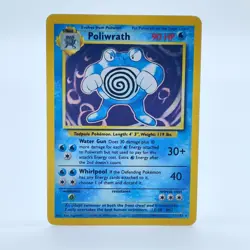 Pokemon TCG Karte - Poliwrath - 13/102 Holo Rare - Englisch Quappo Base Set GD - Image 1