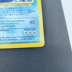 Pokemon TCG Karte - Poliwrath - 13/102 Holo Rare - Englisch Quappo Base Set GD - Image 5