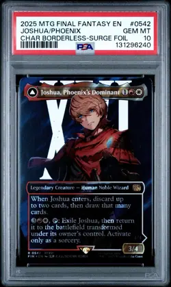 2025 MTG FF SURGE FOIL JOSHUA, PHOENIX'S DOMINANT/PHOENIX, WARDEN OF FIRE PSA 10 - Image 1