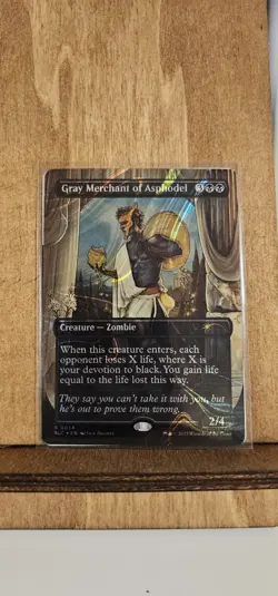 Gray Merchant of Asphodel Halo Foil Secret Lair Encyclopedia Magic Mtg - Image 2