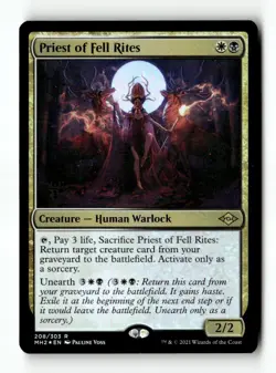 MTG | Priest of Fell Rites | Prerelease | Foil | Moderately Played | English - Image 1