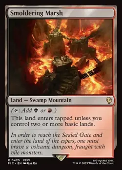 1x Smoldering Marsh NM Eng MTG - Commander Final Fantasy - Image 1