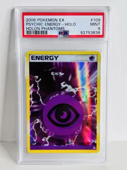 2006 POKEMON EX HOLON PHANTOMS #109 PSYCHIC ENERGY-HOLO PSA 9 - Image 1