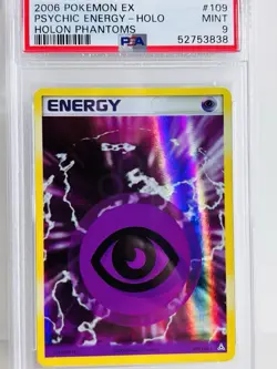 2006 POKEMON EX HOLON PHANTOMS #109 PSYCHIC ENERGY-HOLO PSA 9 - Image 3