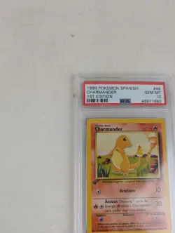 1999 Pokemon Charmander 1st Edition Spanish PSA 10 - Image 3