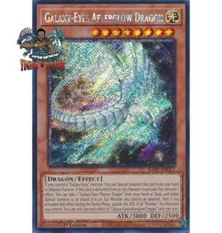 Yugioh! 1x Galaxy-Eyes Afterglow Dragon RA01-EN017 Platinum Secret Rare NM - Image 1