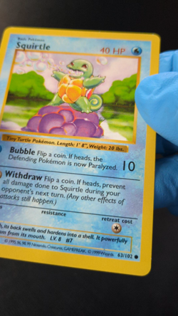 Squirtle - 63/102 - Base Set - 1st Edition Shadowless Card - Pokemon Card - Image 2