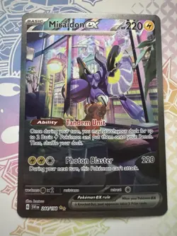 Miraidon ex 244/198 Secret Rare Double Rare Holo Pokemon Card NM - Image 1