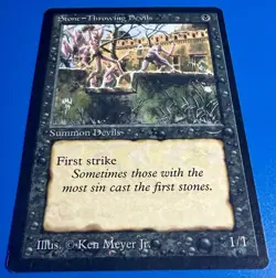 1 BANNED MTG Stone - Throwing Devils (Dark) | Arabian Nights | 1993 | NM - Image 5