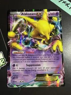 Alakazam EX 25/124, Holo, XY Fates Collide, Pokemon TCG, Ultra Rare, 2016, NM - Image 2