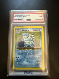 1999 Pokemon TCG Blastoise Base Set Holo Rare PSA EX-MT 6 - Image 1