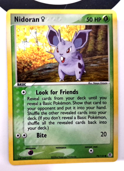 POKEMON NIDORAN 70/112 FIRE RED & LEAF GREEN RARE HOLO PACKET TO SLEEVE MINT - Image 1