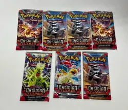 Sealed Pokemon Scarlet & Violet - Obsidian Flames booster packs Lot Of 7 - Image 1