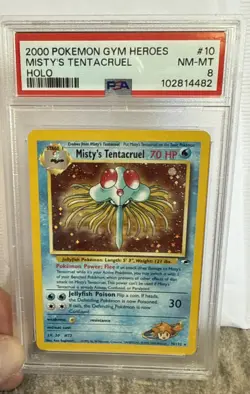 2000 POKEMON GYM HEROES HOLO #10 MISTY'S TENTACRUEL PSA 8 - Image 3