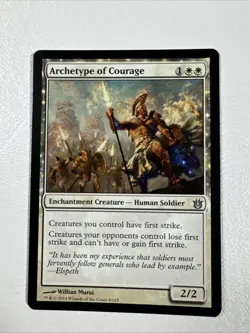 Archetype of Courage - Regular #4 Uncommon NM Born Of The Gods MTG - Image 1