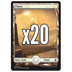20 Amonkhet FULL ART Plains # 250 - MTG Basic Land Lot Magic the Gathering - Image 1