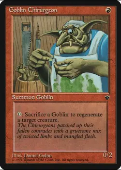 X 1 Goblin Chirurgeon NM Fallen Empires MTG Magic The Gathering - Image 1
