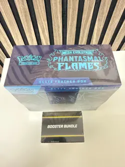 Sealed Pokemon TCG Phantasmal Flames ETB Elite Trainer Box & Booster Bundle - Image 4