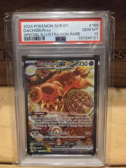2024 Pokemon Stellar Crown Dachsbun Ex Special Illustration Rare #169/142 PSA 10 - Image 1