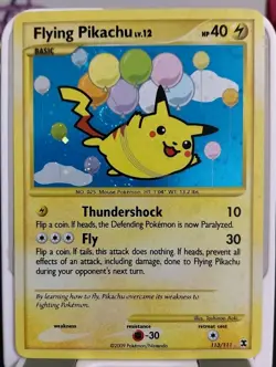 Flying Pikachu - 113/111 - Pokemon Rising Rivals Holo Rare - Image 1