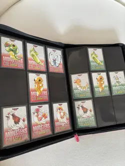 Pokemon Carddass Vending Binder Collection Lot 206 Cards Red & Green Vintage - Image 4
