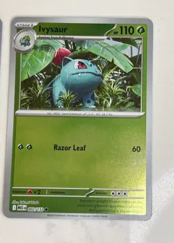 Bulbasaur 001/132 and Ivysaur 002/132 Mega Evolution Reverse Holo Pokemon Cards - Image 3
