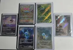 Pokemon 151 Illustration Set Charizard ex Venusaur Blastoise + Starters 6 Cards - Image 1