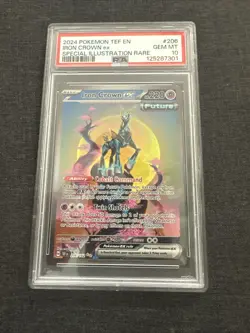 Iron Crown ex 206/162 PSA 10 GEM MINT Illustration Rare Temporal Forces Pokemon - Image 1