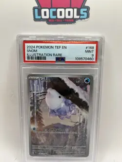 2024 POKEMON TEF EN-TEMPORAL FORCES ILLUSTRATION RARE #168 SNOM PSA 9 Mint - Image 1