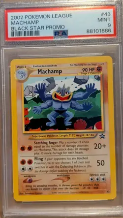Pokemon League Black Star Promo Machamp (#43) MINT PSA 9 - Image 1
