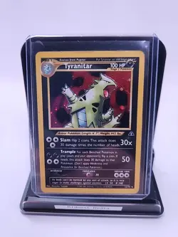 Pokemon TCG Tyranitar 12/75 Neo Discovery Unlimited Holo Rare HP - Image 1