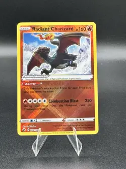 Pokemon TCG Radiant Charizard 020/159 Crown Zenith Reverse Holo Card - Image 1