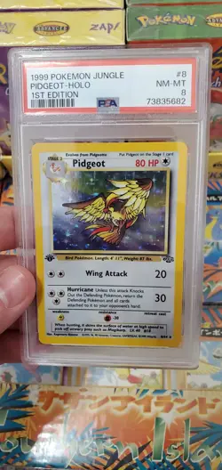 Pokemon 1999 1st Edition Jungle Pidgeot Holo ? 8/64 PSA 8 Near Mint-Mint! - Image 3