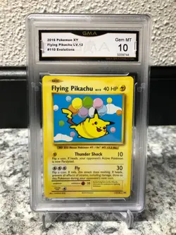 2016 POKEMON XY EVOLUTIONS FLYING PIKACHU GMA GEM MT 10 #5339744 - Image 1