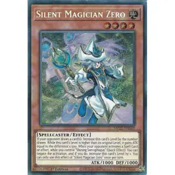 Yu-Gi-Oh Silent Magician Zero MP25-EN060 Prismatic Secret Rare 1st Edition - Image 1