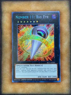 Yugioh Number 11: Big Eye BLC1-EN001 Secret Rare Limited Edition NM - Image 1